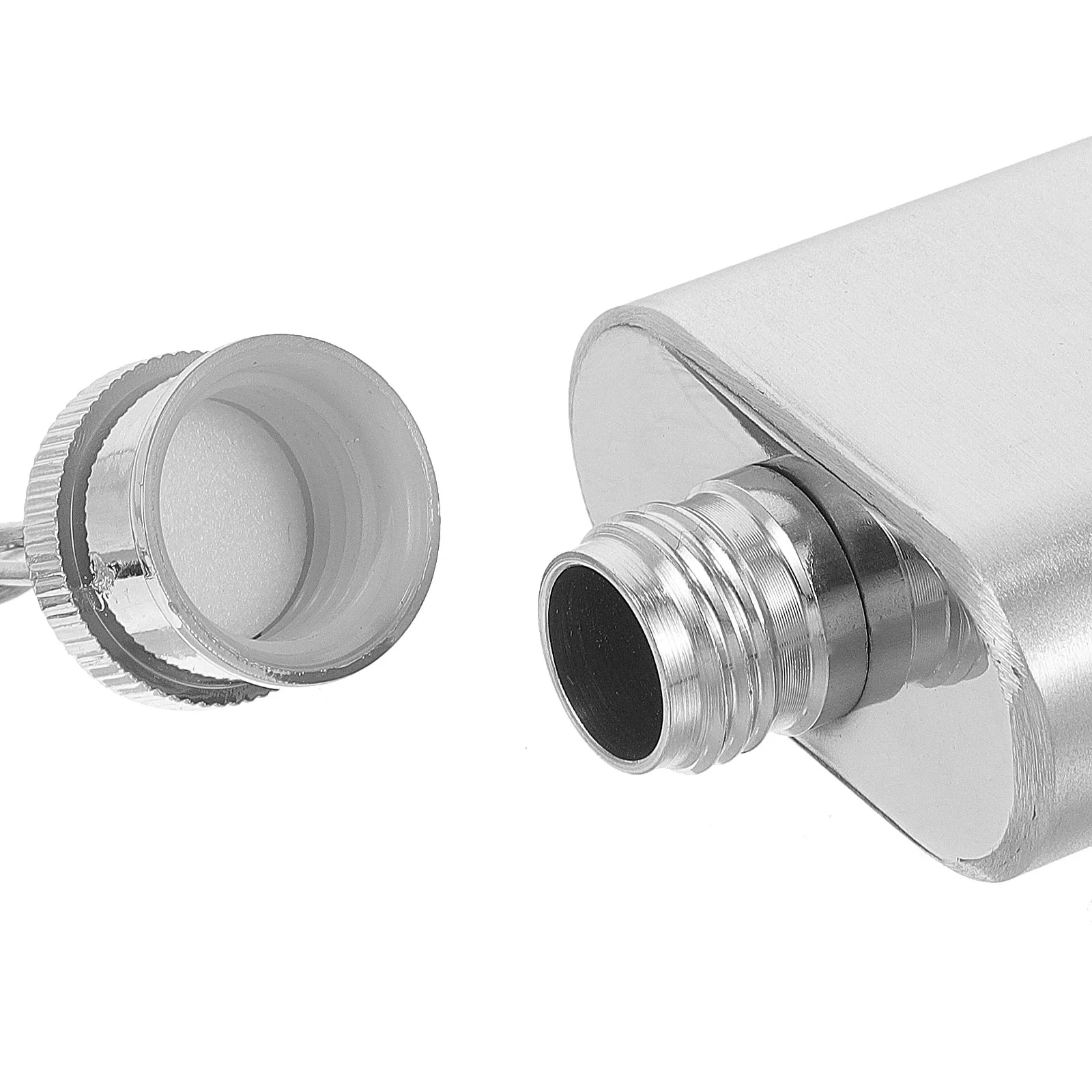 

2 Ounces 56Ml Stainless Steel Hip Flask Flat Jug Leakproof Whiskey Bottle With Keychain For Hiking Travel Bar Tools