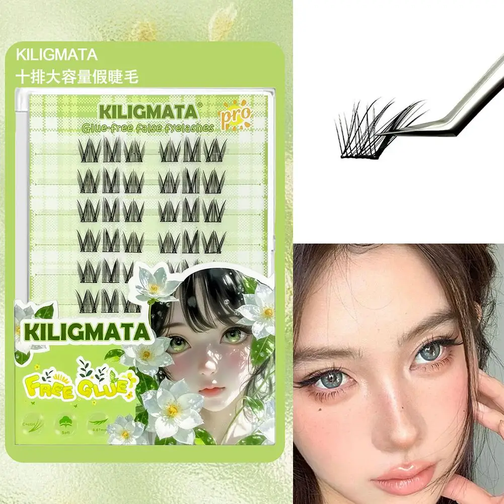 Glue-free False Eyelashes Self-adhesive Natural Lower Lashes Anime Eyelashes Large Capacity Eyelashes Manga Clusters Eyelash