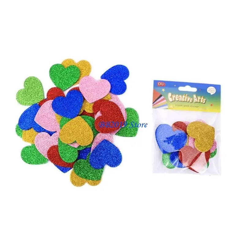 

Q0KB Waterproof Stickers Lovely Star/Heart Shaped Decals Room Supplies for Club/Home Girl Rewards Gift Valentine's Day Decor