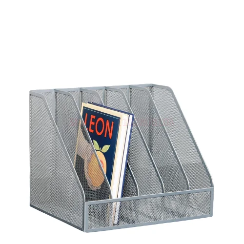 Imagem -06 - Metal File Rack Frame para Office Desktop Mesh Storage Box Papelaria Multi-layer Rack de Armazenamento de Dados Grid