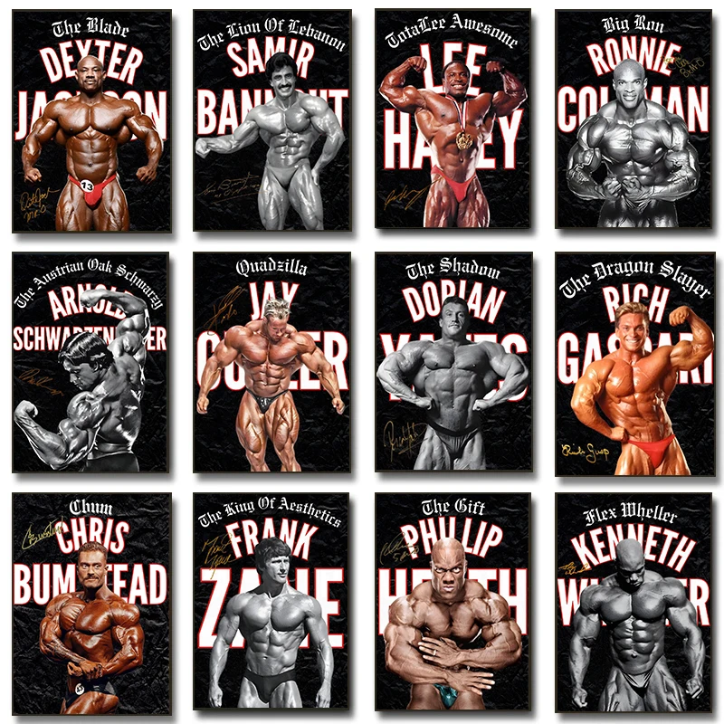Image of Bodybuilding Motivation Poster Gym Drucke Arnold Schwarzenegger Muskel Männliche Leinwand Malerei Wand Bild Home Room Decor