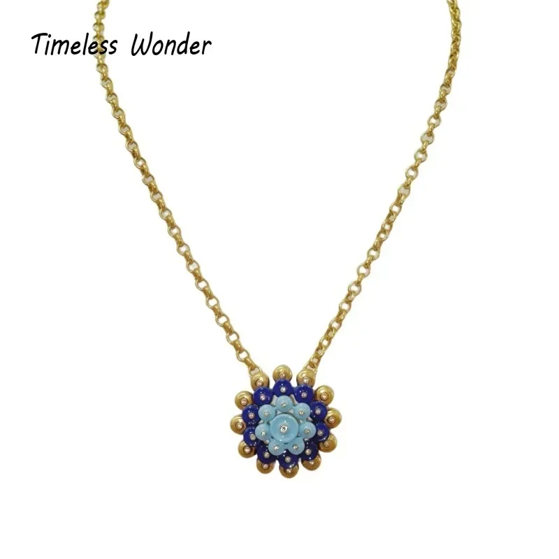 

Timeless Wonder Fancy Crystal Zircon Floral Charm Necklace Women Designer Fine Jewelry Luxury Sweet Gift Rare Trendy Classy 1372