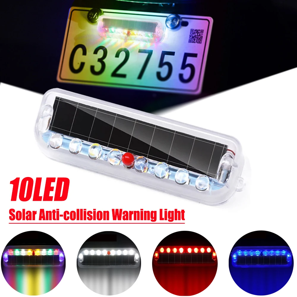 

Wireless Solar Safety Strobe Warning Lights LED Anti-collision Self-adhesive Flashing Signal Lamp for Cars Bicycles Motorcycles