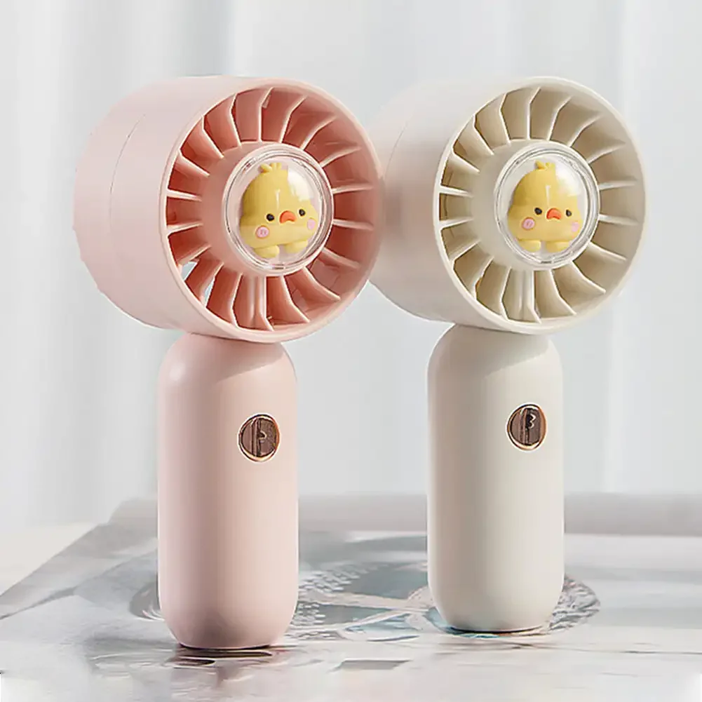 

Mini Portable Fan USB Rechargeable Cute Handheld Fan Battery Operated Lightweight Small Personal Fan with 3 Speeds