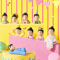 Fo&U Buddha High-Five Series - Limited Edition Sea Zen Blind Box Lucky Charm Phone Stand for Stress Relief Collect All 8 Style