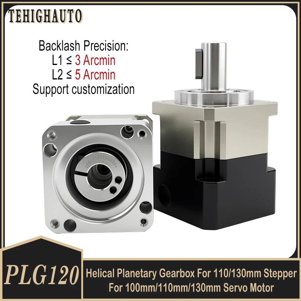 High Precision Helical Planetary Reducer 3Arcmin Nema42/52 110/130mm Stepper Motor Reducer for 100/110/130mm Servo Motor Gearbox