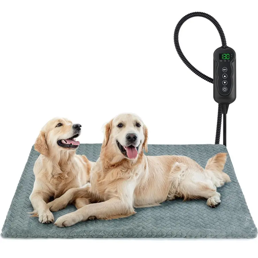 

Extra Large Heated Cat Bed for Large Dogs, Waterproof Cat Heating Pad with Timer Temperature Adjustable, Indoor Electric Pet Hea