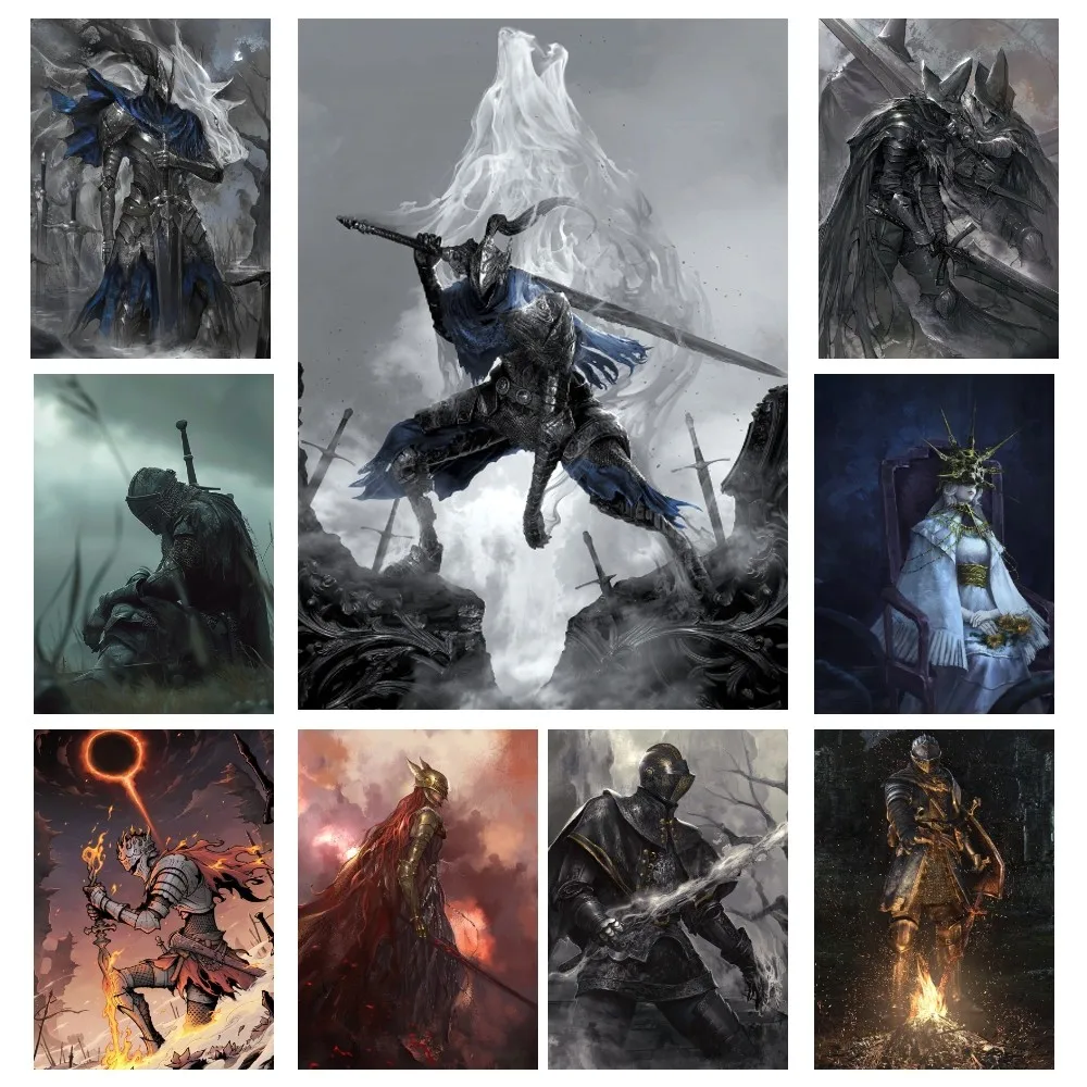 Póster de juego de aventura DARK SOULS, arte de pared, decoración del hogar, decoración de habitación, pintura Digital, arte para sala de estar, restaurante, cocina, 1 ud.