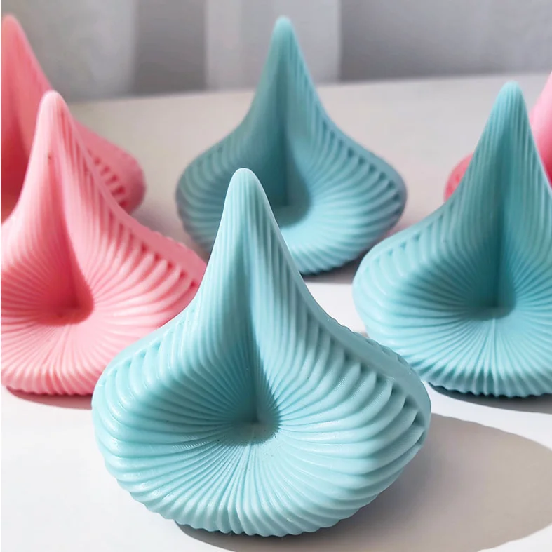 SZ656 Pyramid 3D Water Drop Incense Candle Soap Silicone Mold DIY Mousse Cake Baking Mould