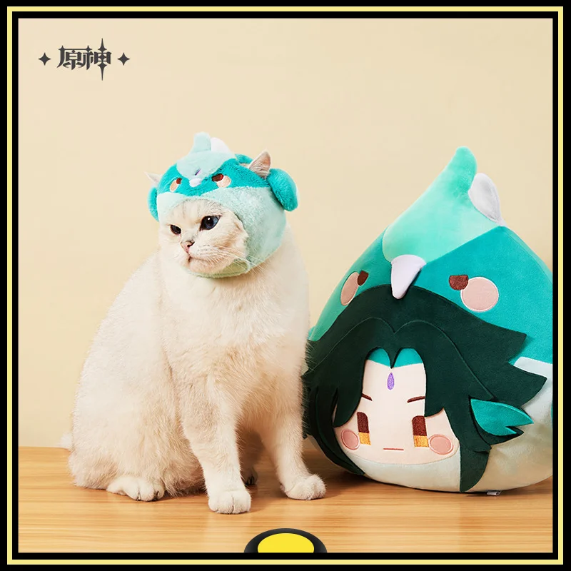 Genshin Impact Figure Cute Pet Cat Headgear Toys Peripheral Products Tartaglia YaeMiko Qversion Teyvat Zoo Theme Series Original