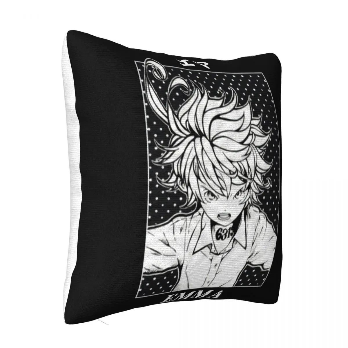 The Promised Neverland Emma Norman Ray White Black Unisex Original Loose Novelty Slogan Pillow Case