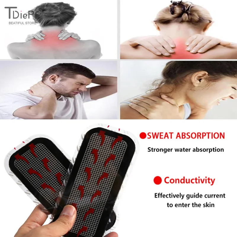 

4 шт., сменные гелевые пластыри для живота, электродные подушечки, электрический пластырь для стимуляции мышц, отличная проводимость, многоразовый