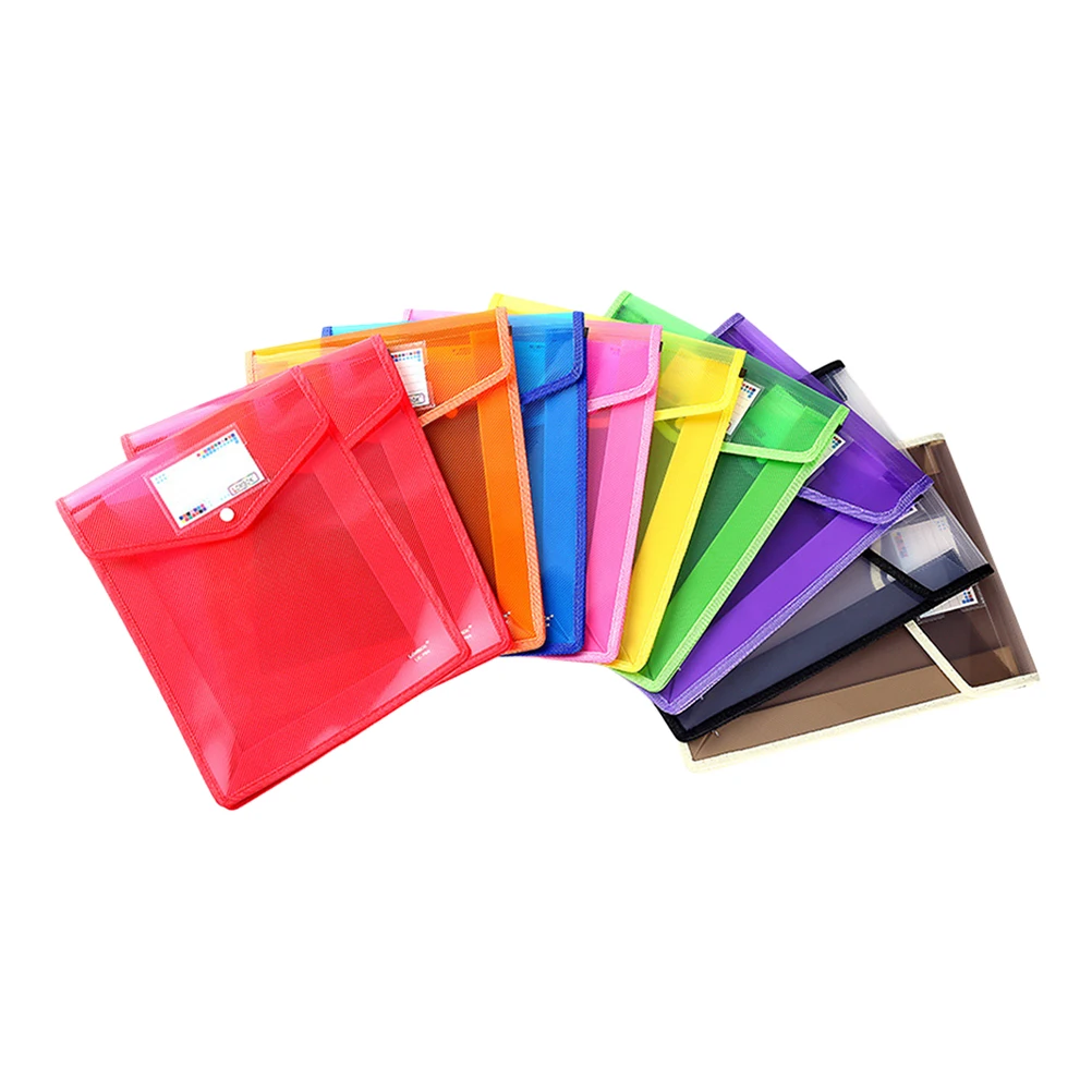 

10 Pcs Folder PP Plastic Scalable Document Organizer Reusable Document Folder Office Supply Storage