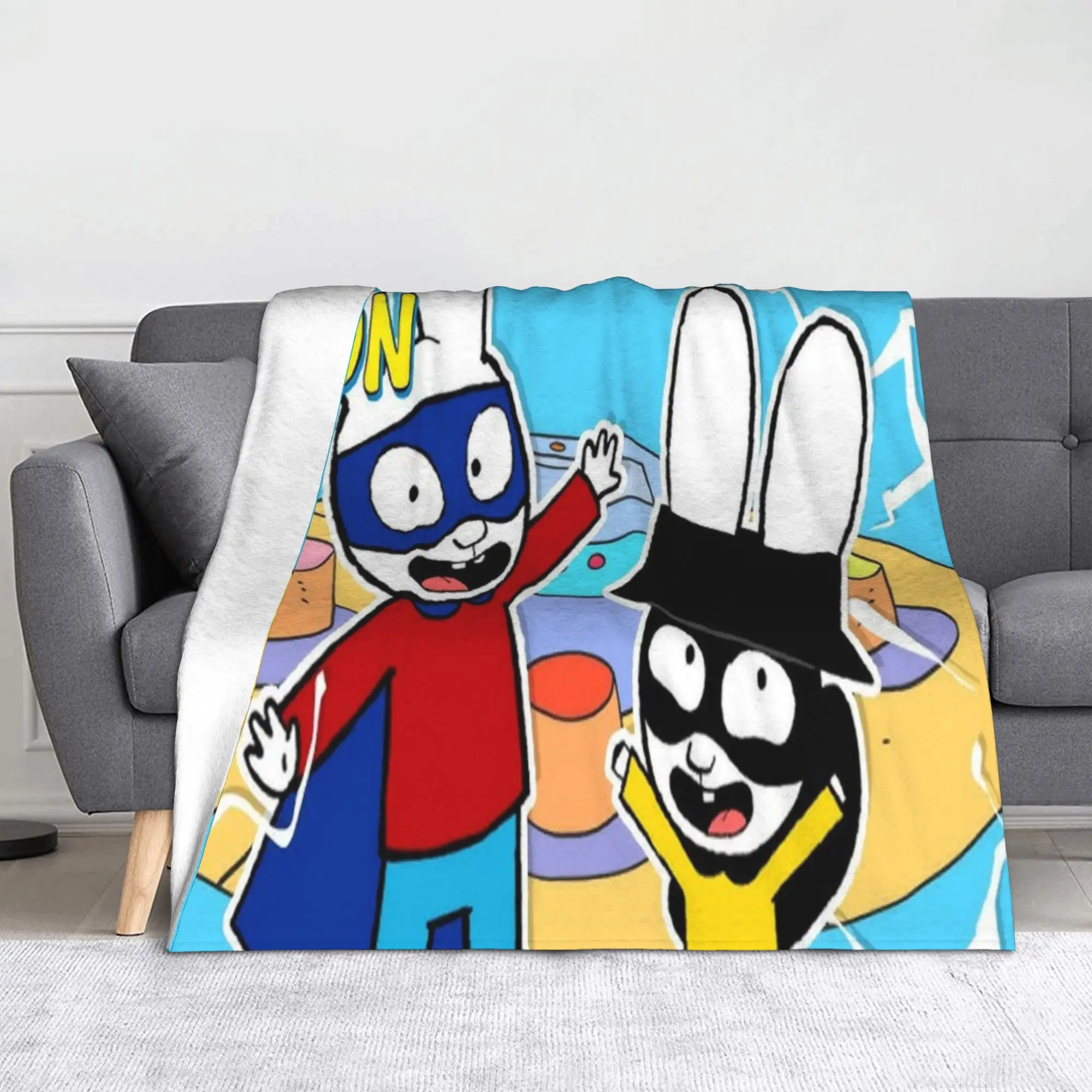 Simon Super Rabbit Printed Blanket For Men Women Super Soft Warm  Throw Blankets for Sofa 50x60 Inches Multiple Sizes