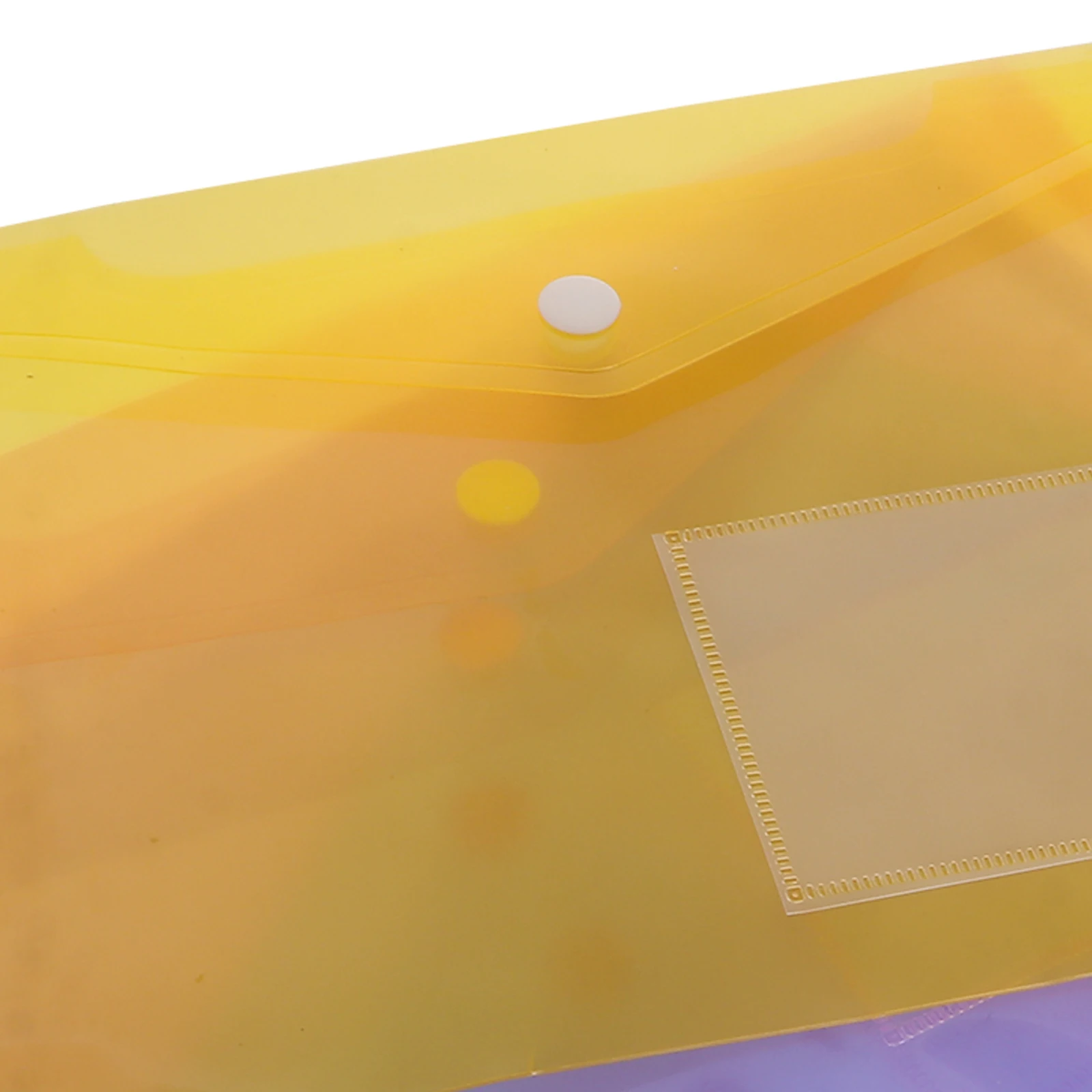 

30Pcs A5 Transparent Document Organizer Snap Button File Bag Plastic Document Storage Folder for Office School Stationery