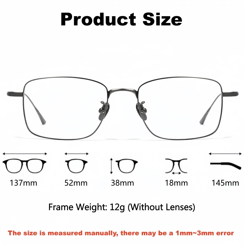 YIMARUILI Ultra Light Business Men's Pure Titanium Eyeglasses Frame Retro Square Small Size Fashion Simple Design Glasses LEX