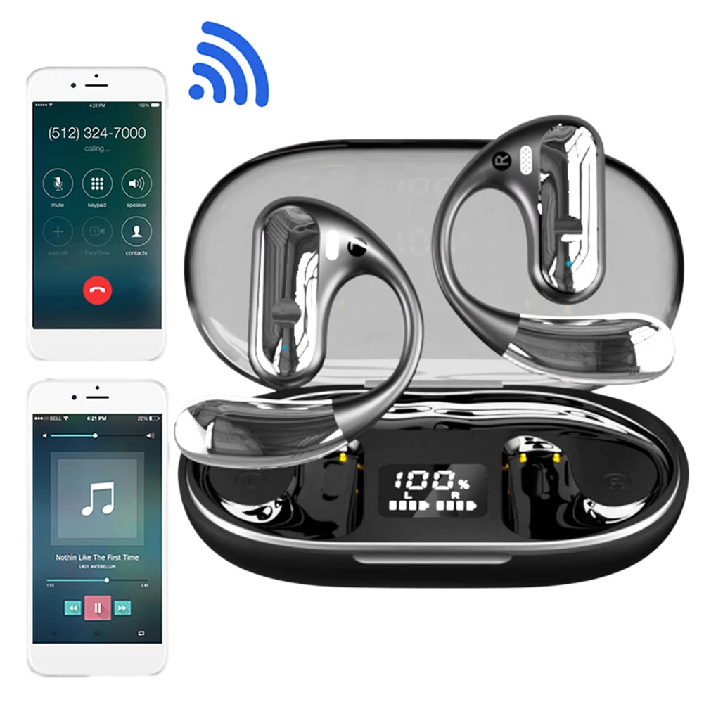 Earbud Penerjemah AI 144 Bahasa Kompatibel dengan Bluetooth 5.3 Earphone Terjemahan Real-Time Peredam Kebisingan Headphone Olahraga