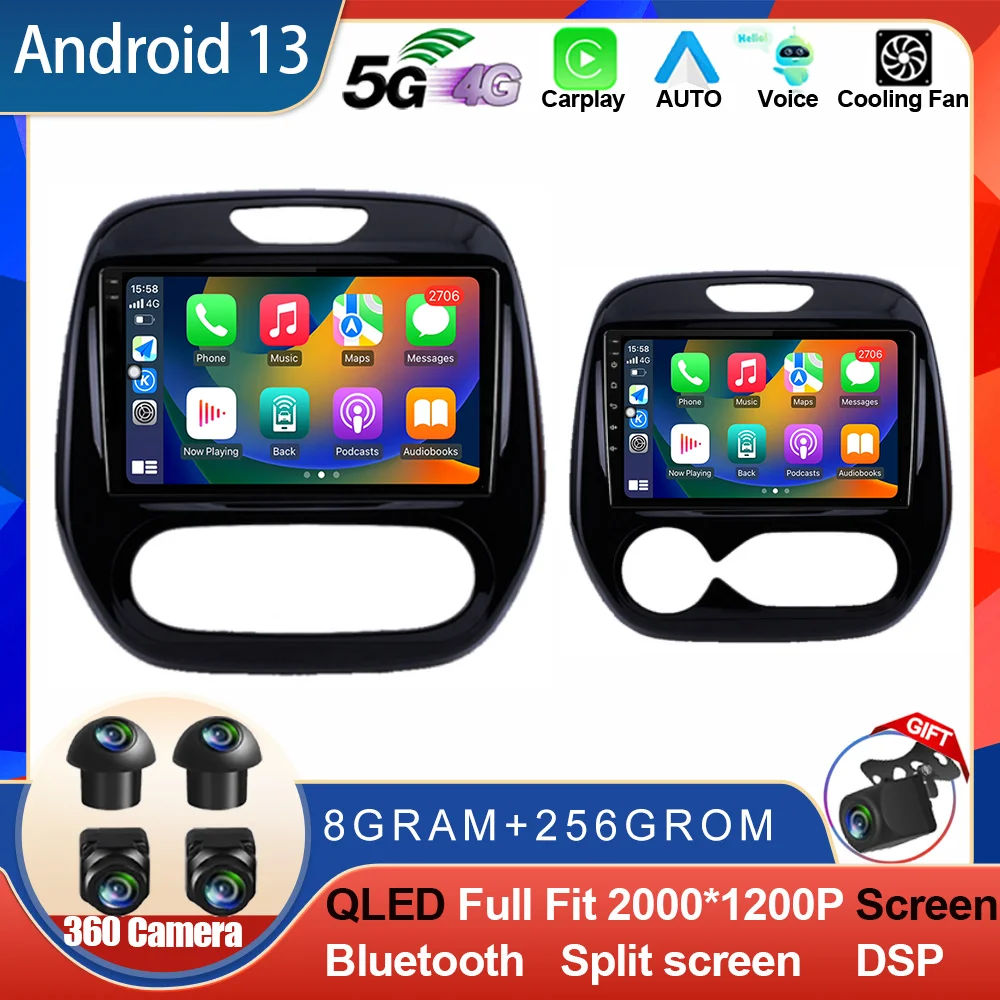 

Android 13 For Renault Captur CLIO Samsung QM3 2011 - 2018 Auto Car Radio Stereo Carplay GPS Navigation Multimedia Video Player