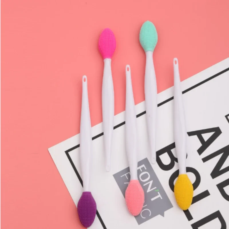 1PC Beauty Skin Care Wash Face Silicone Brush Exfoliating Nose Clean Blackhead Removal Brushes Tools With Replacement Head