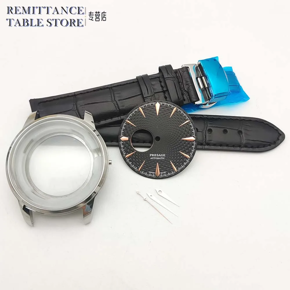 40mm Vintage Men\'s NH38 Mechanical Watch Parts Assembly Quality Leather Strap Sterile Dial Waterproof Watch Kit