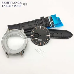 40mm Vintage Men's NH38 Mechanical Watch Parts Assembly Quality Leather Strap Sterile Dial Waterproof Watch Kit