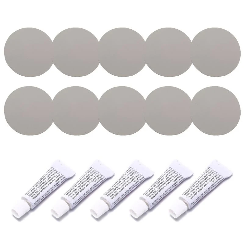 Livraison directe. Kit de réparation de bateau gonflable, 5 pièces, patchs adhésifs en PVC pour canapé lit à eau