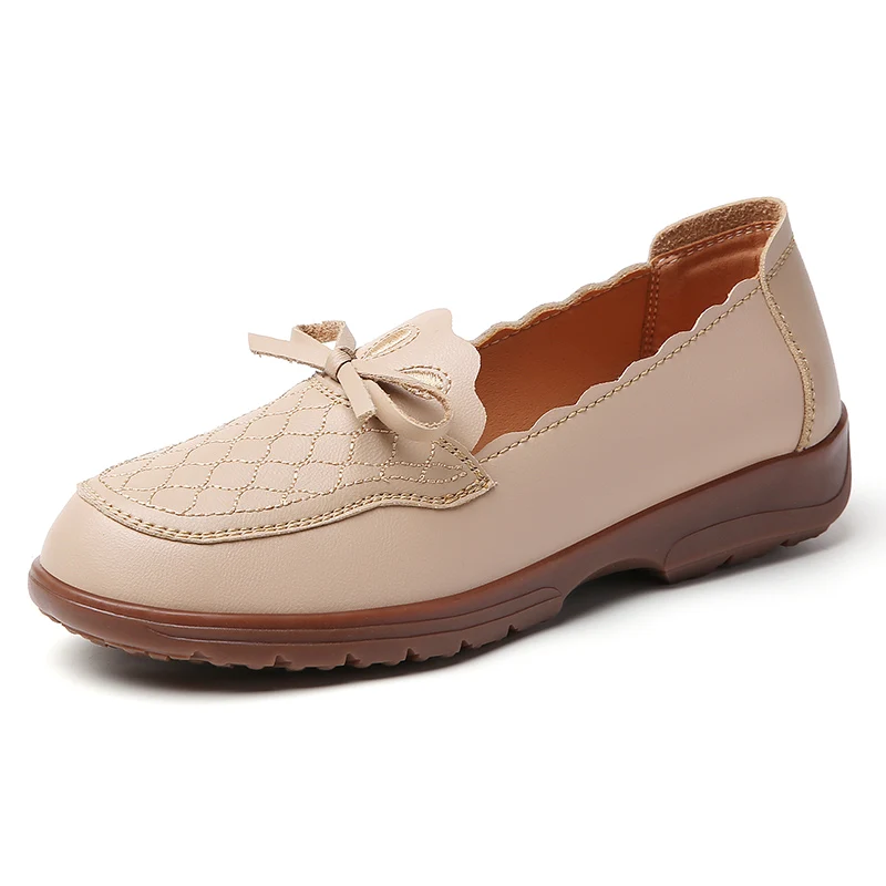 

New women's loafers, lightweight flat shoes, 100% genuine leather, fashionable, casual and breathable, mom and women's shoes