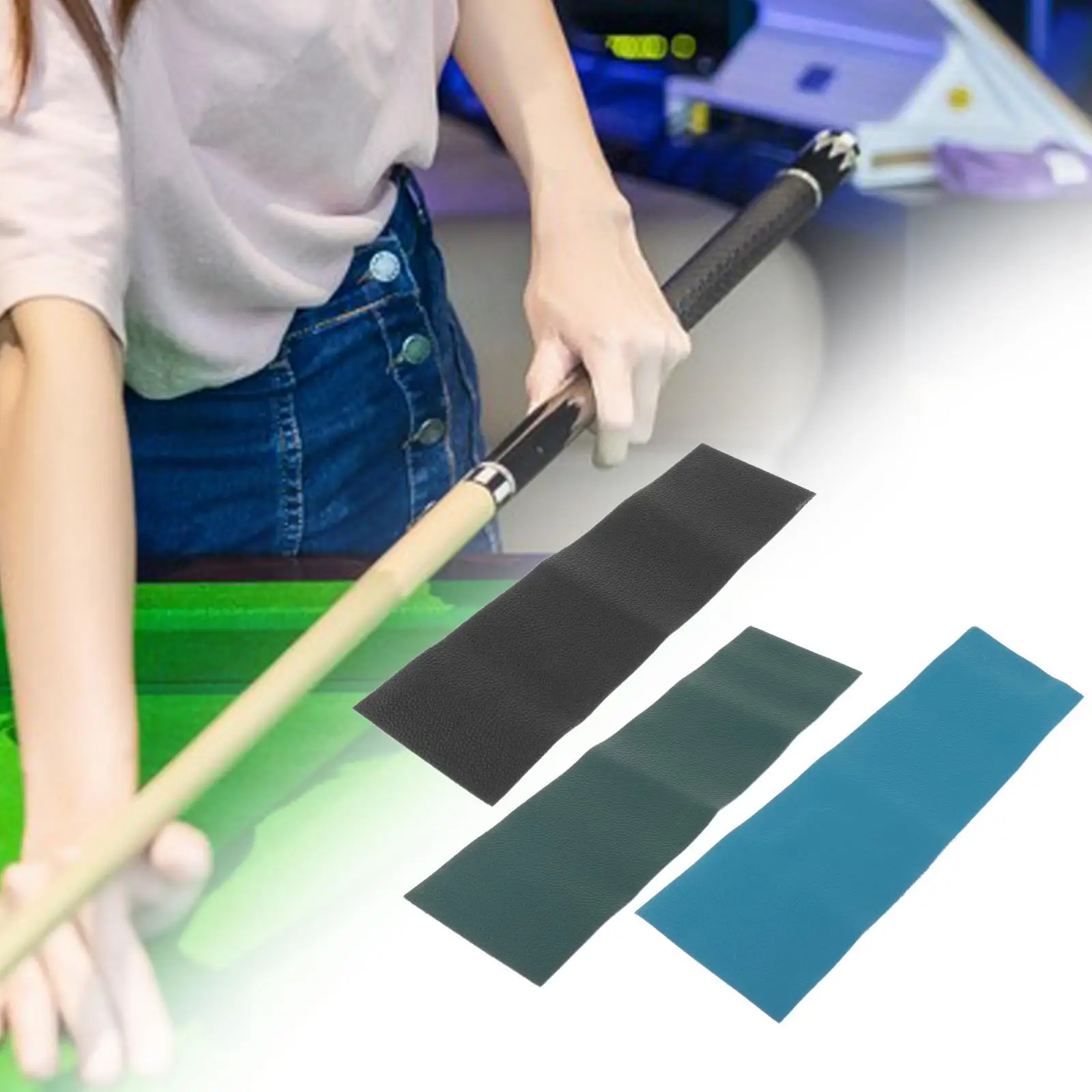 

Pool Cue Stick Wrap Billiard Pool Cue Hand Grip Wrap Billiards Accessory, Billiard Cue Leather Wrap for Maintenance