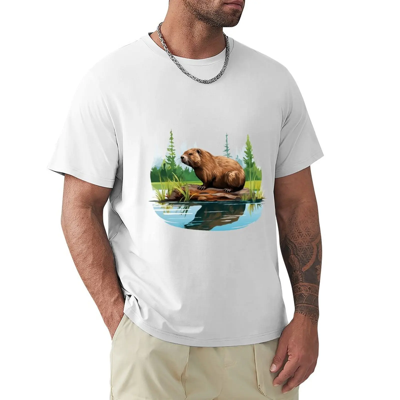 Beaver Pictures T-shirt customs design your own oversized mens t shirts pack