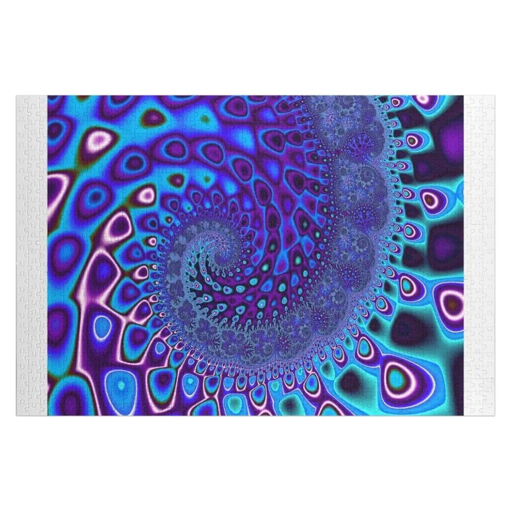 Blue Wave Fractal Design Jigsaw Puzzle Personalized Toy Personalised Puzzle