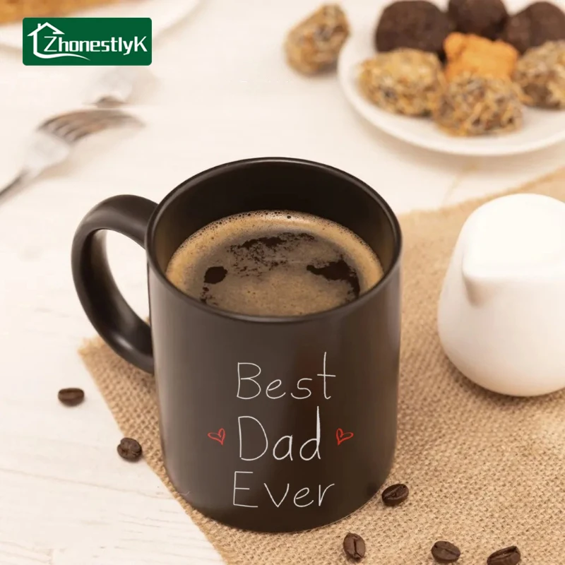 

Father's Day Color Changing Ceramic Mug Coffee Milk Cup Breakfast Cups Household Drinkware Father's Birthday Gift