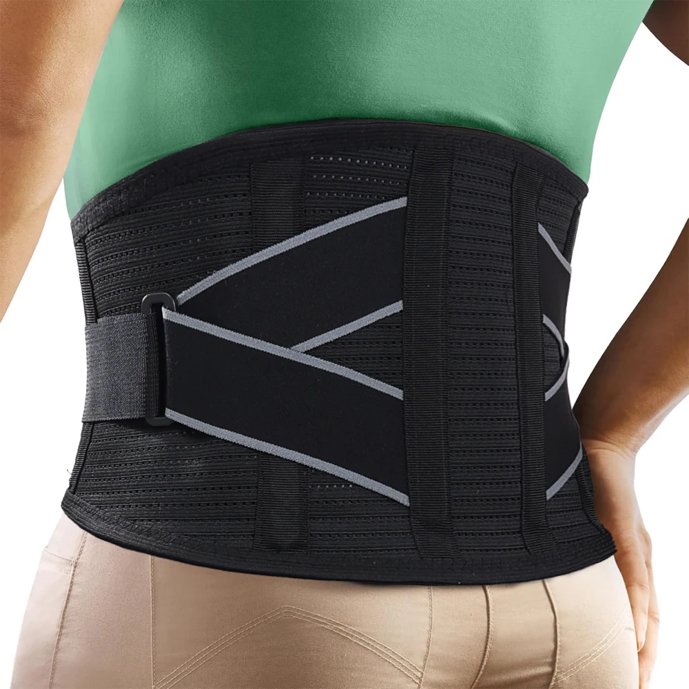 Lower Back Brace Men Women, Back Brace for Lower Back Pain, Sciatica, Scoliosis, Herniated Disc with Adjustable Support Straps