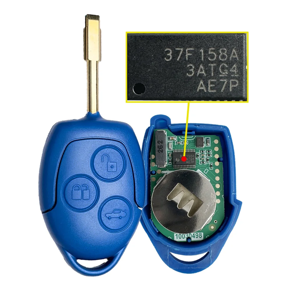 CHIP OEM 4D63 azul para Ford Transit VM WM 2006 - 2014 433MHz llave remota de coche 6CIT15K601 6C1T15K601AG