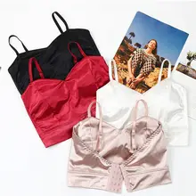 Women's Satin Crop Top Bralette #6