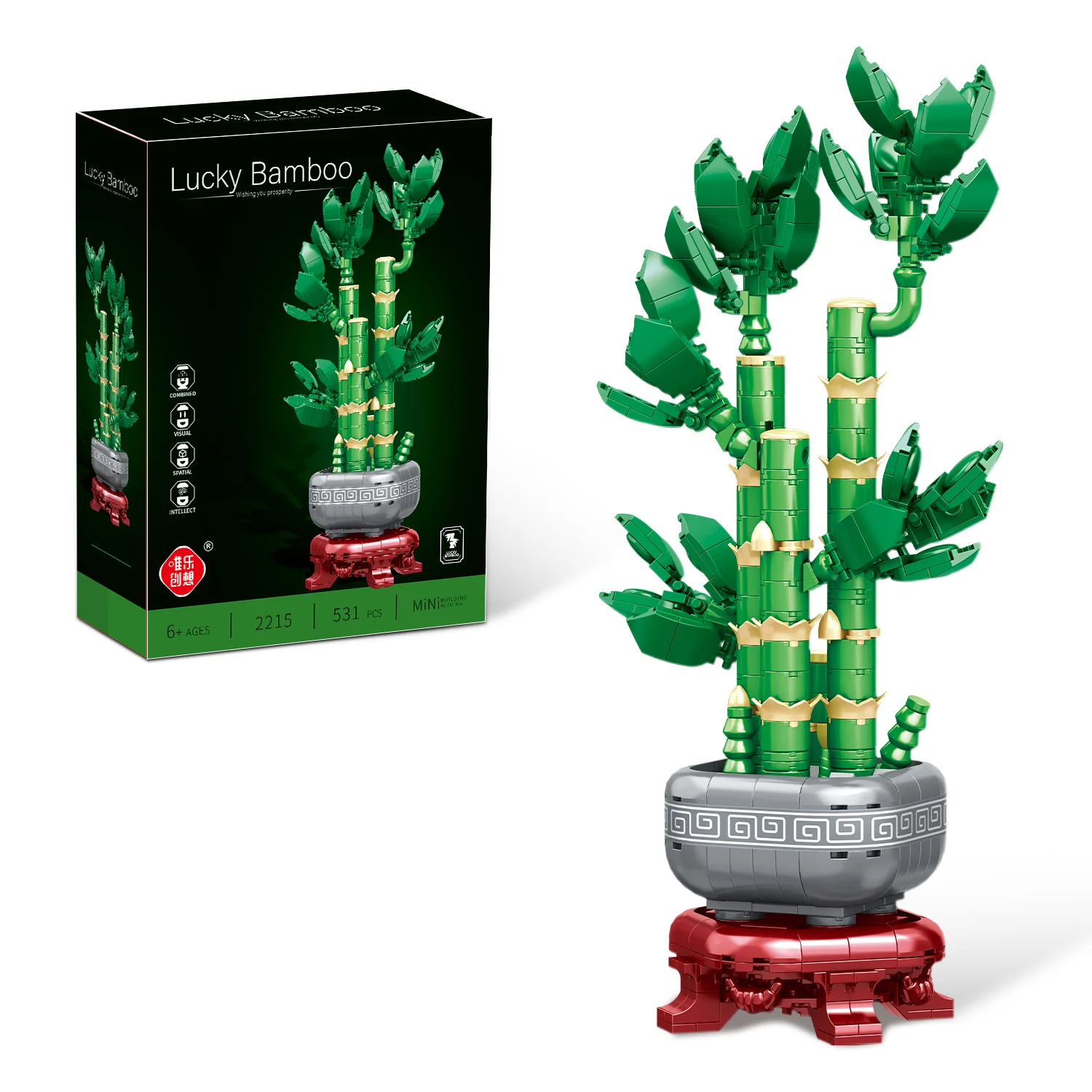DIY クリエイティブホームデコレーション プラスチック製造花 積み木 ミニチュア植物 盆栽ブロックセット 新年ギフト