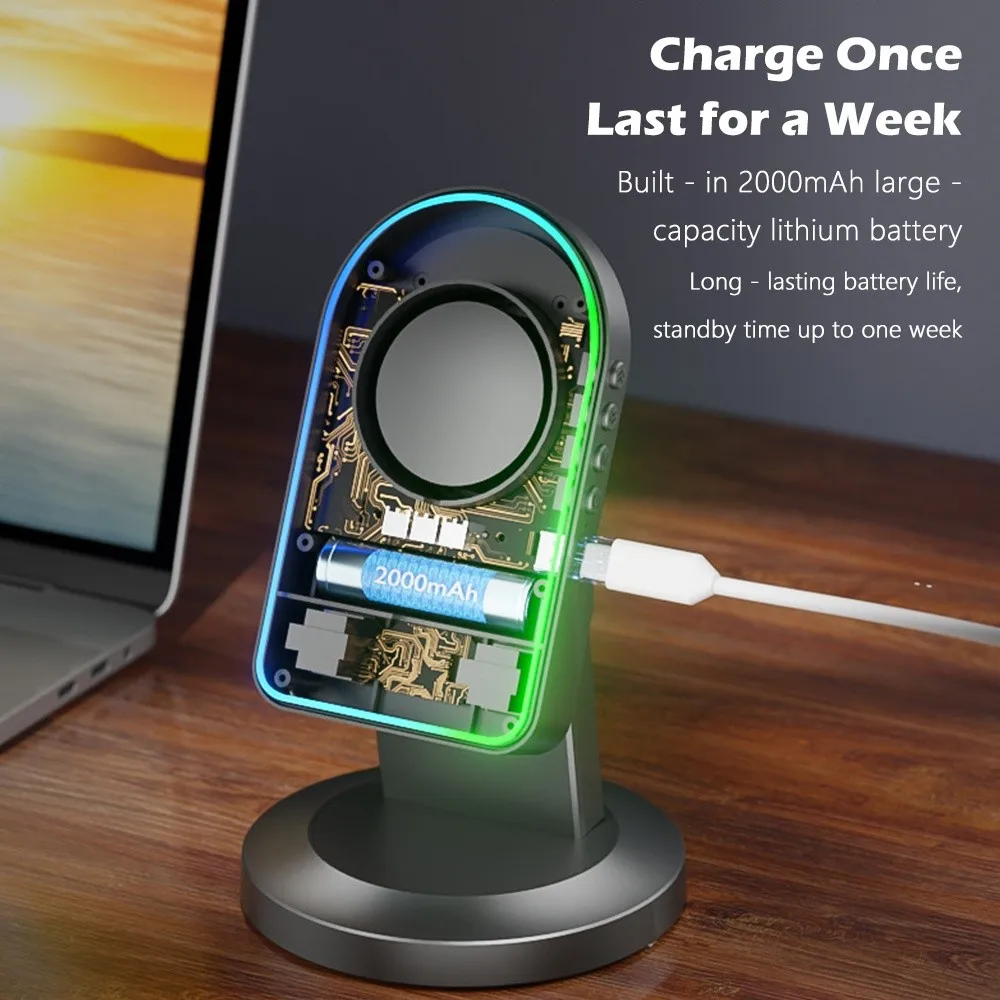 

Индукционный держатель для мобильного телефона 2 в 1, кнопка окружающего освещения, беспроводная подставка для динамика Bluetooth, многофункциональная, нескользящая