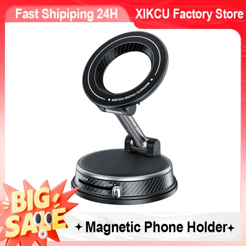 

Суперсильный магнитный автомобильный держатель для телефона N52 360° ° Вращающаяся вакуумная присоска для держателя телефона для автомобиля/тренажерного зала/вождения серии iPhone 12-17