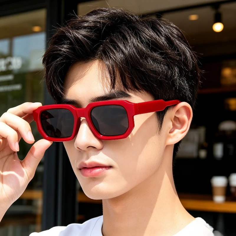 10‑Pack Vintage Small Square Decor Eyeglasses, High‑Gloss Mirror Frames, Niche Spring‑Summer Casual Look