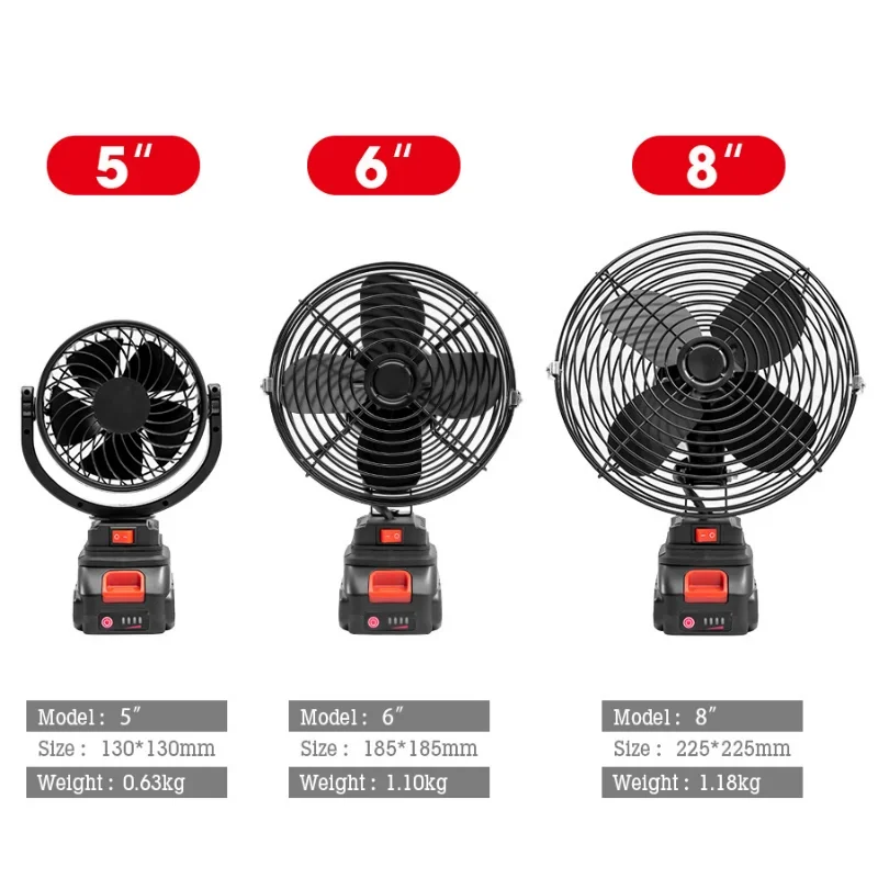 Imagem -04 - Mini Ventilador Elétrico sem Fio Ventiladores de Tenda Doméstico Grande Capacidade Bateria de Lítio Recarregável Exterior Camping 21v