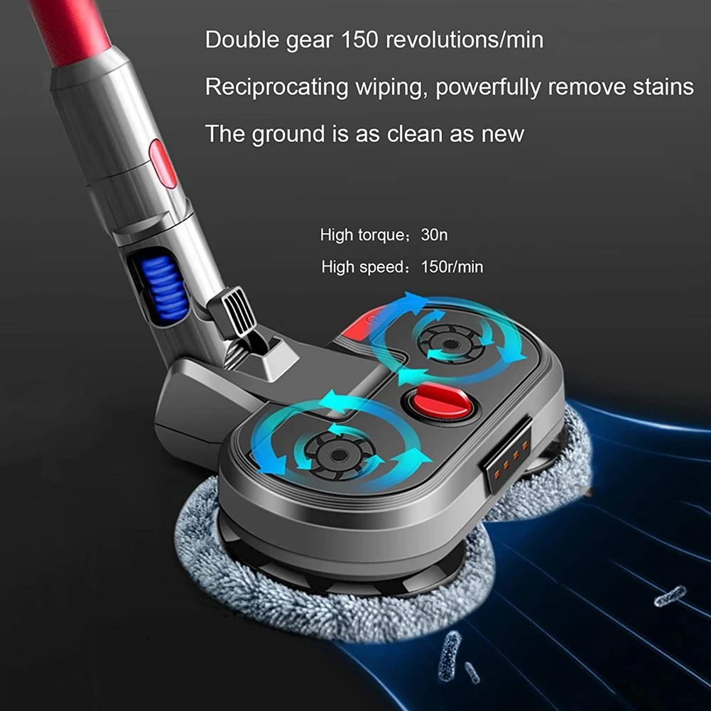 Testa per pulizia elettrica con luci a LED per Dyson V7 V8 V10 V11 V15 Aspirapolvere Mop Head Mop Pad