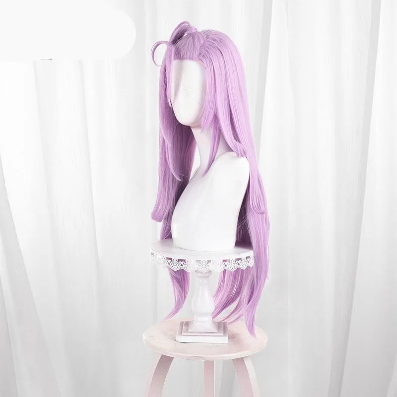 Pelucas de Cosplay Aino para mujer, espectáculo de Halloween Genshin Impact, peluca de Cosplay de 80cm, pelo sintético resistente al calor, peluca Aino para fiesta + gorro de peluca