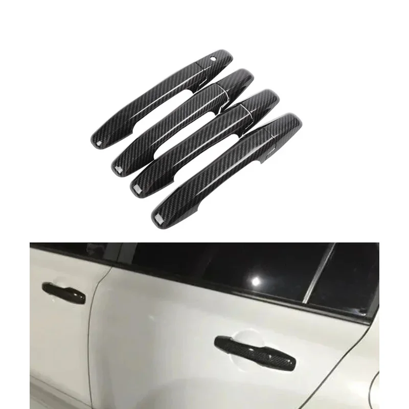For Honda Civic 8th 2006 2007 2008 2009 2010 2011 Car Door Handle Moulding Cover Trim Decor Carbon Fiber Style Exterior Auto