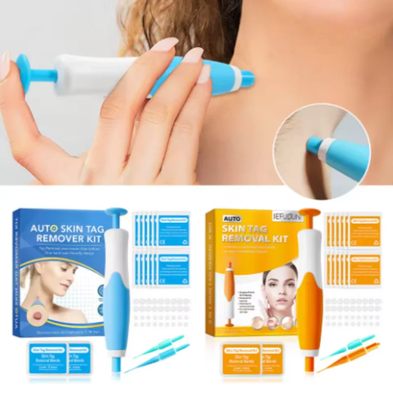 

2 в 1, автоматические микро-бирки для удаления бородавок на коже, многофункциональные принадлежности для лица, шеи, подбородка, спины