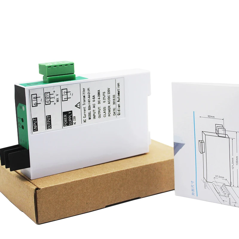 AC 0-1A 2A 5A 10A Current Transmitter 4-20mA 0-5V RS485  Output AC Current Transducer
