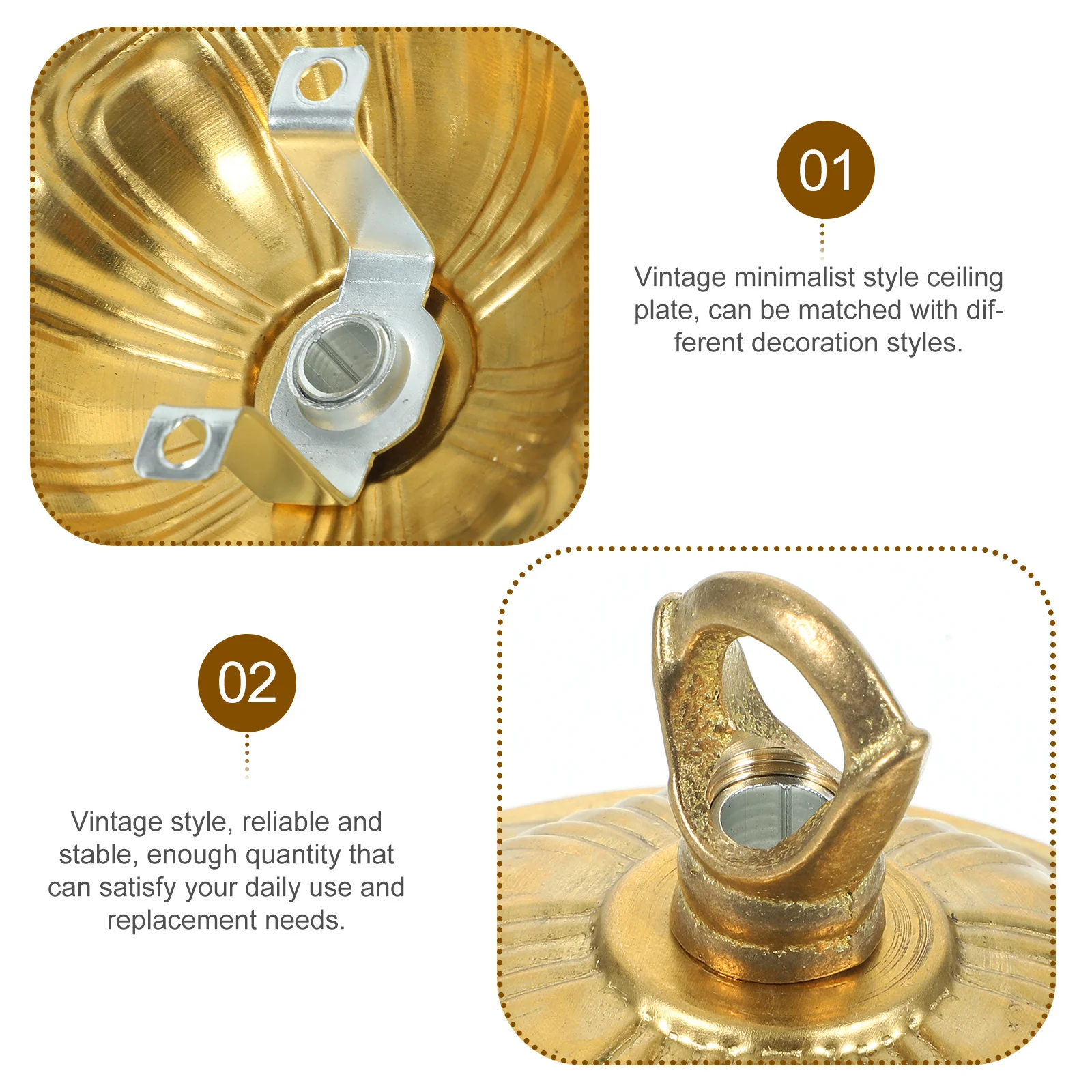 

Copper Ceiling Canopy Plate for Chandelier and Pendant Light Fixtures Retro Industrial Design Light Cover Plate for Indoor Bar