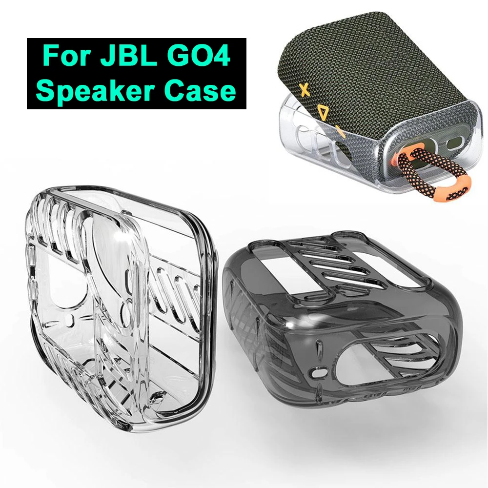 حافظة شفافة من مادة TPU لمكبر الصوت اللاسلكي JBL GO 4 غطاء حماية ناعم مضاد للسقوط ومضاد للخدش لملحقات مكبر الصوت