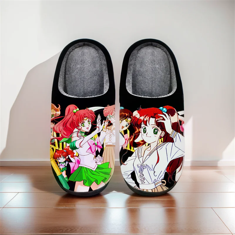 Winter Warm Indoor Slippers Anime Sailor Moon Meiou Setsuna Cospaly Cartoon Shoes For Man Woman Unisex Slippers Halloween Gift