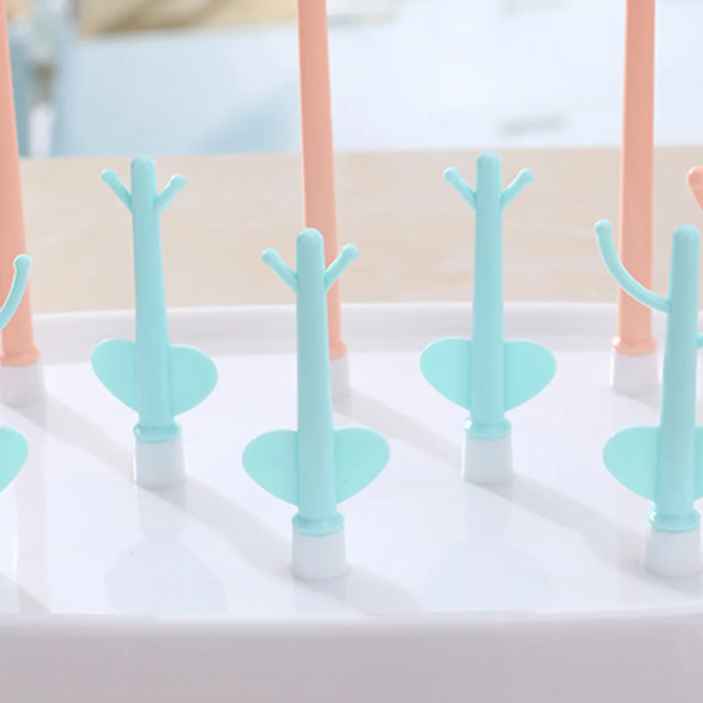 

Eco-Friendly Baby Drying Rack Pp Material Foldable Bottle Stand Organizer With Tray Small Size For Nursery Home Usebottle Rack