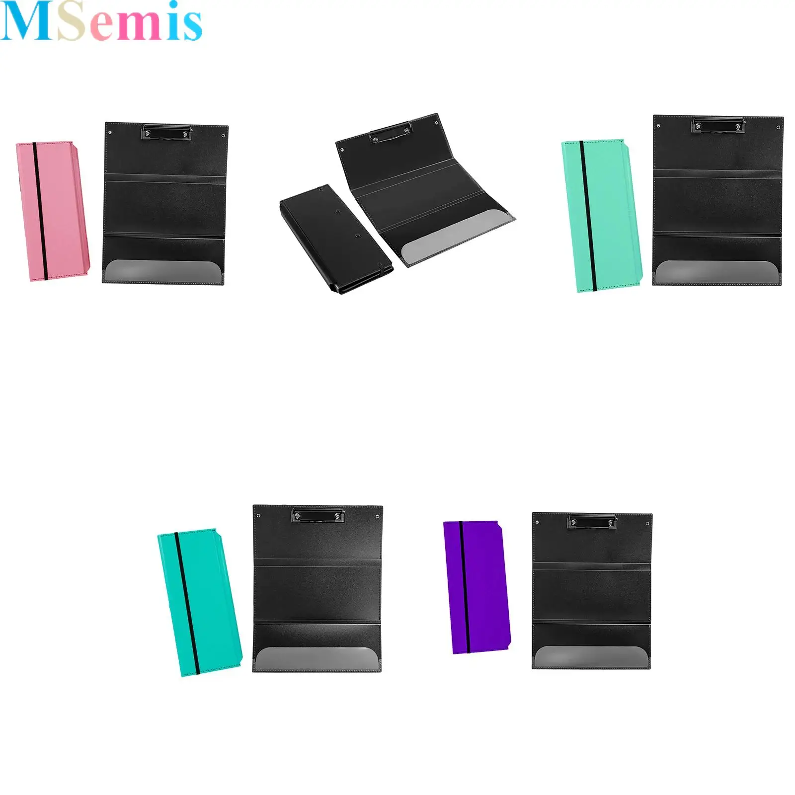 Tri-Fold Clipboard Folder with Strong Metal Clip Document Holder Writing Board Portable Foldable Clipboard for Nurses Doctors