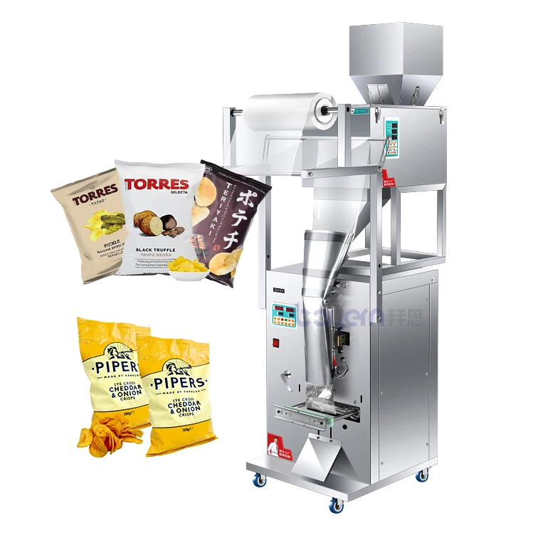

Fully Automatic Multi-Functional Three-Side Sealed Coffee Powder Popcorn Potato Chips Peanut Packing Machine